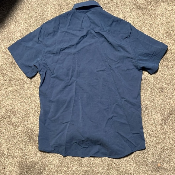 Men’s blue collared button down shirt with pocket - Picture 2 of 2